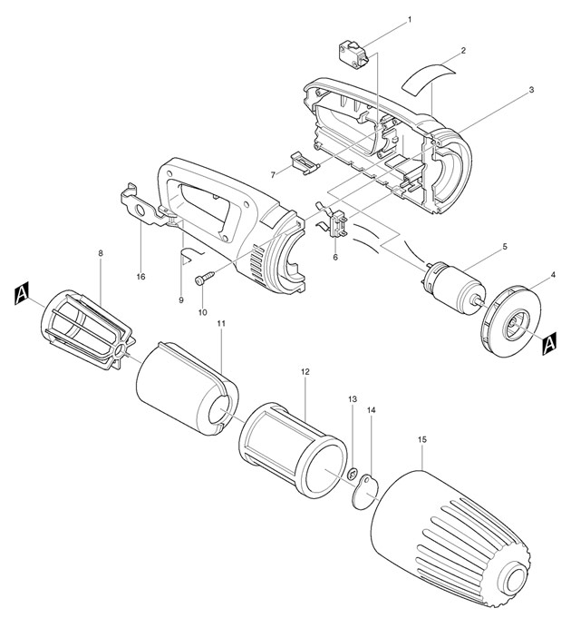 Makita 4071D 7.2v Vacuum Cleaner Spare Parts 4071D
