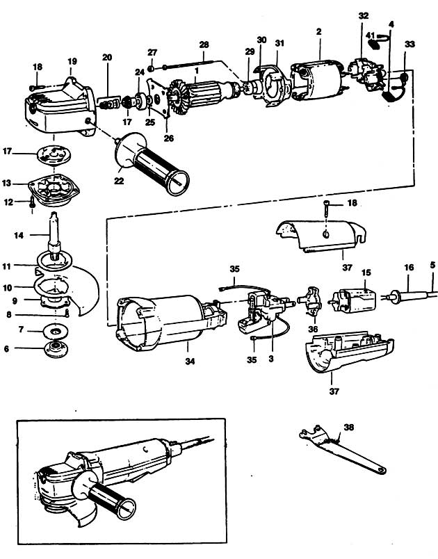 Black & Decker 5413 Type 1 Sander/grinder Spare Parts 5413