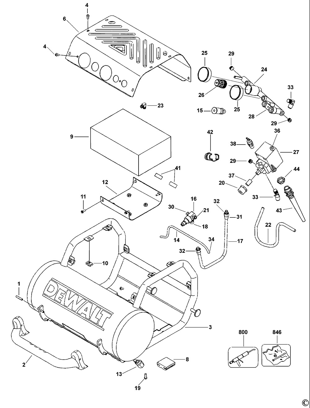 DeWalt D55155 Type 1 Compressor Spare Parts