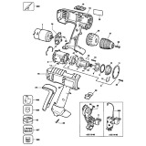 Black & Decker P1950K Type 1 Cordless Drill Spare Parts