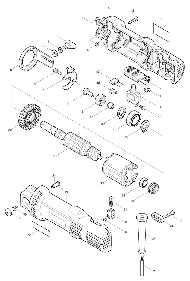 Makita 3706 110v 240v Cord Laminate Trimmer Spare Parts 3706