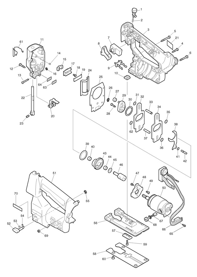 Makita 4331D Cordless 12v Jigsaw Cutter Spare Parts 4331D