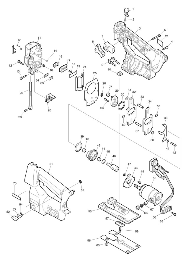 Makita 4333D Cordless 14.4v Jigsaw Cutter Spare Parts 4333D