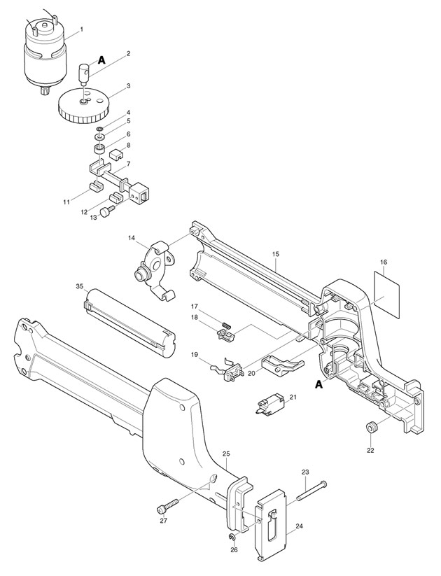 Makita 4390D Cordless 9.6v 24t Reciprocating Saw Spare Parts 4390D