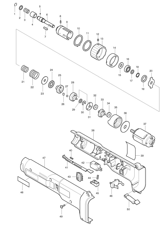 Makita 6705D Cordless 9.6v In-line Screwdriver Spare Parts 6705D