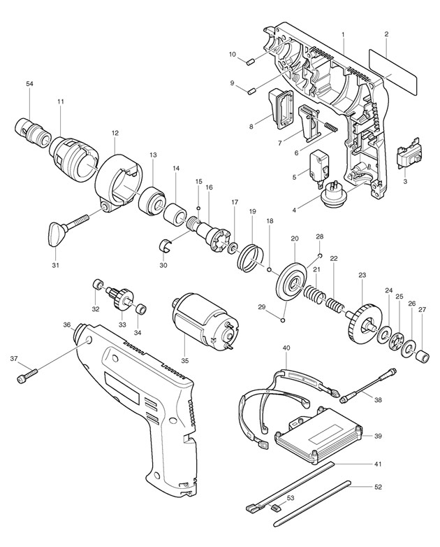Makita 6811D 14.4v Drywall Screwgun Spare Parts 6811D