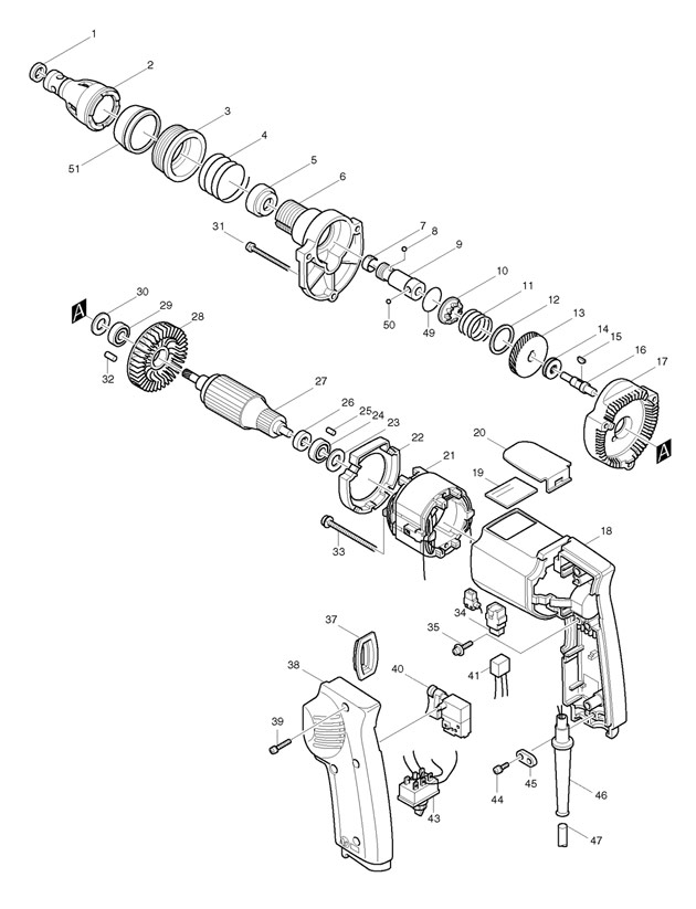 Makita 6820V Drywall Screwgun Spare Parts 6820V