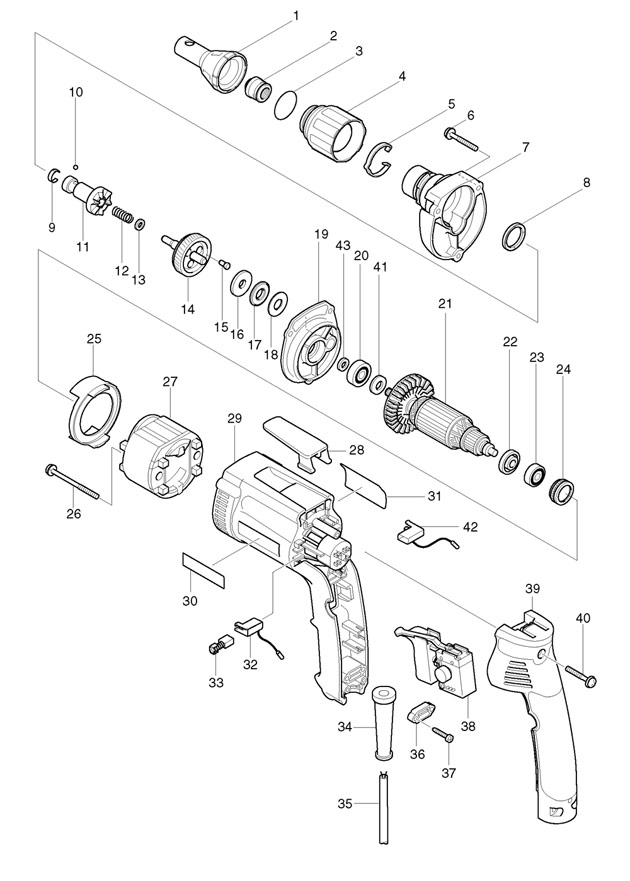 Makita 6825 Drywall Screwgun Spare Parts 6825