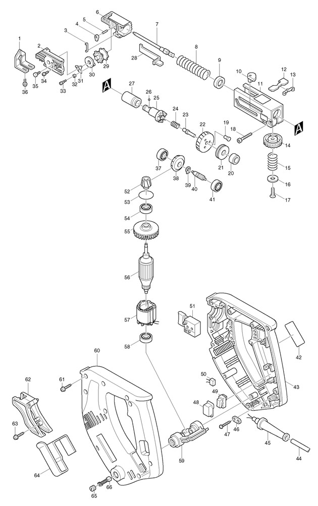 Makita 6832 Auto-feed Variable Speed Screwgun Spare Parts 6832
