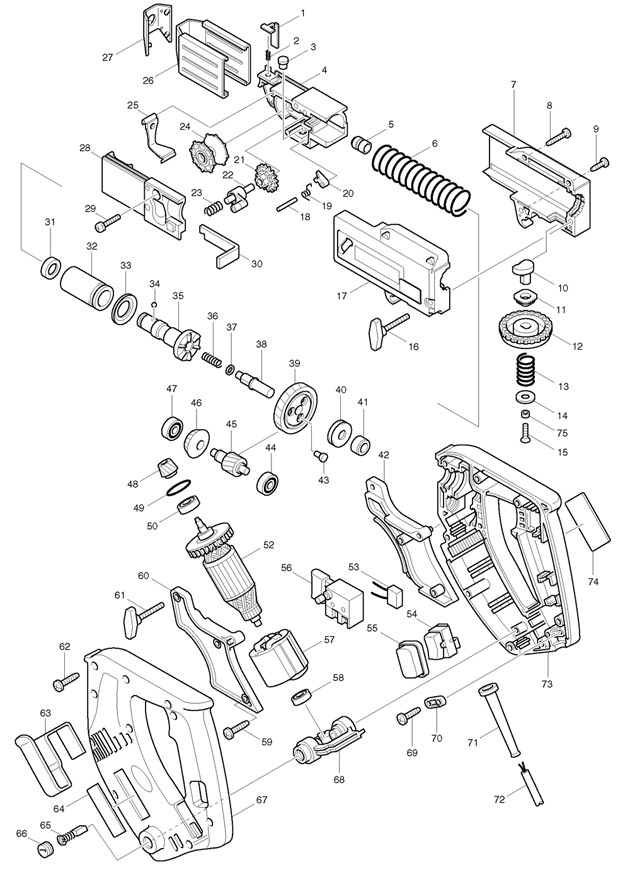 Makita 6836 Drywall Screwgun Spare Parts 6836