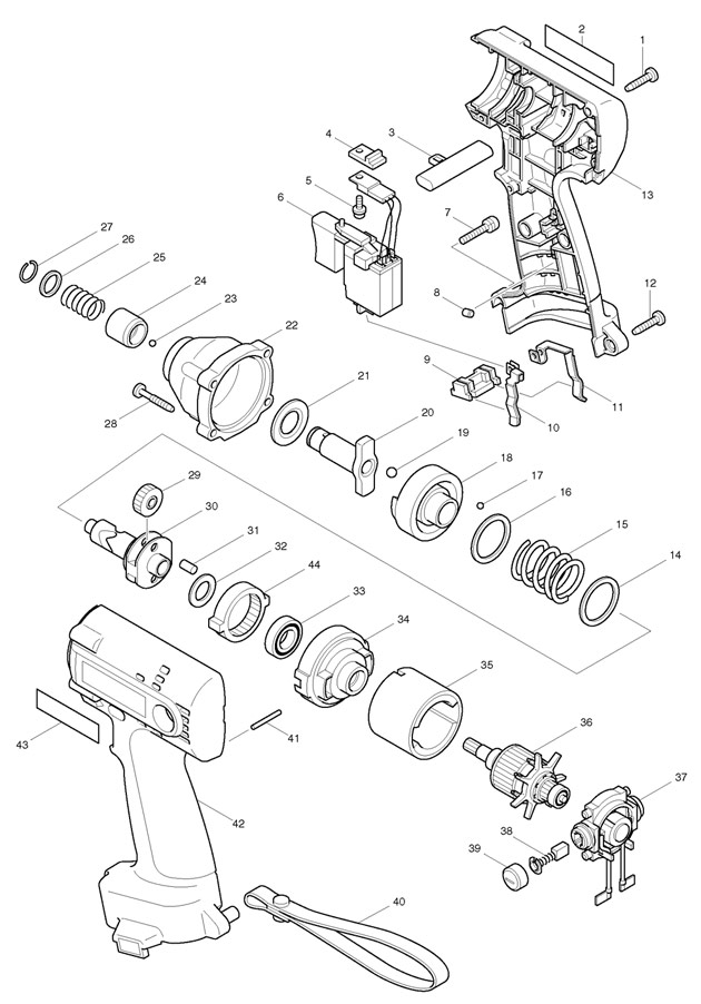 Makita 6990D 9.6v Cordless Impact Driver Spare Parts 6990D
