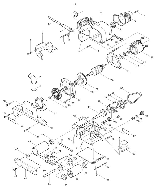 Makita 9403 Corded Belt Sander 100 X 610mm 110v & 240v Spare Parts 9403