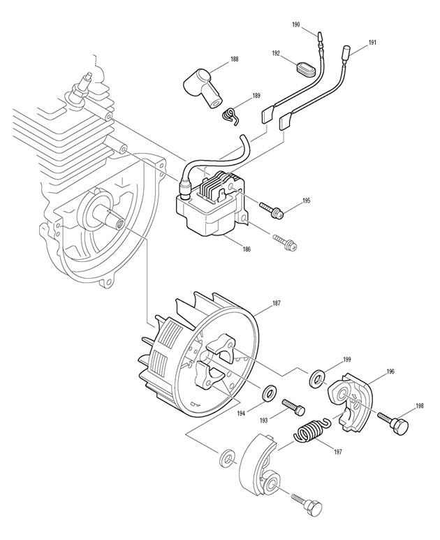 Makita BCX2500 4 Stroke Brush Cutter Spare Parts BCX2500