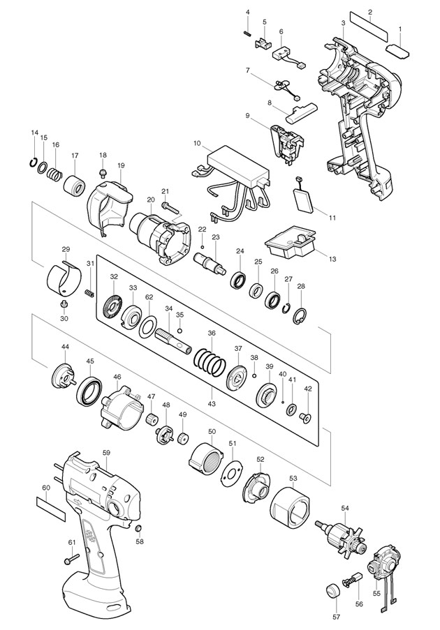 Makita BFT081F 12v Screwdriver Spare Parts BFT081F
