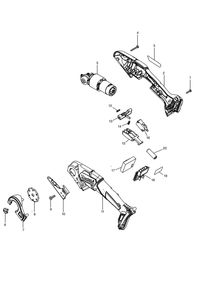 Makita CP100D Cordless Multi Cutter Spare Parts CP100D