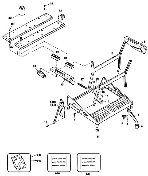 Black & Decker WM626-----C Type 5 Workmate Spare Parts WM626-----C