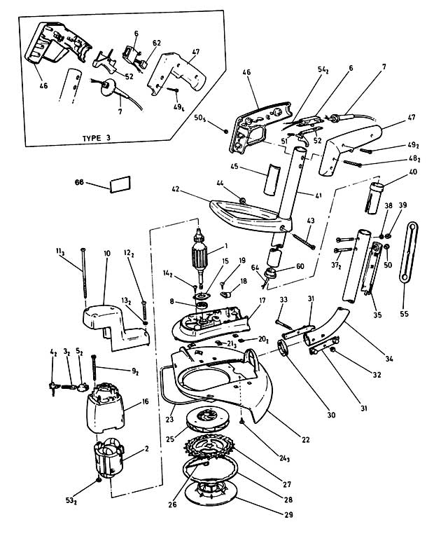 Black & Decker 8209 Type 1 String Trimmer Spare Parts 8209