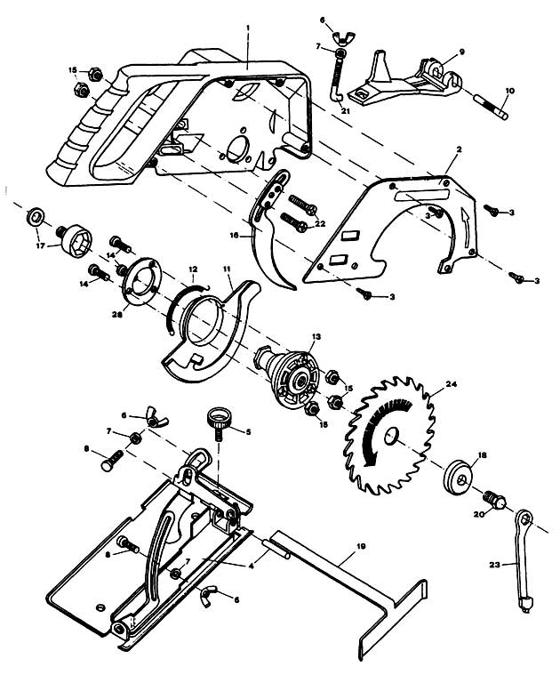 Black & Decker D2702 Type 1 Circ. Saw Spare Parts D2702