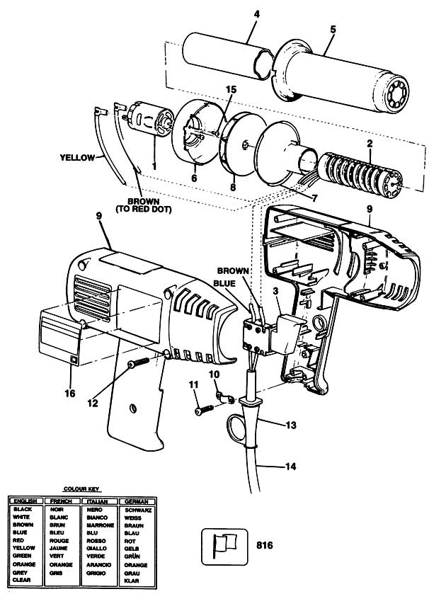 Black & Decker BD1600 Type 1 Heatgun Spare Parts BD1600