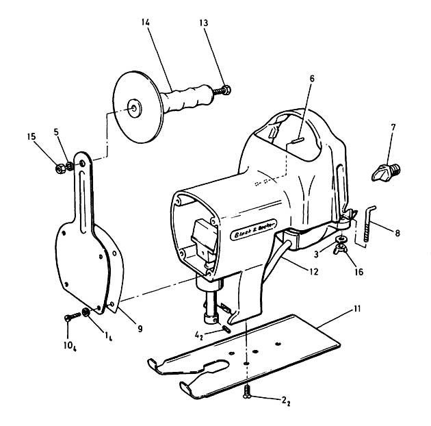 Black & Decker D986 Type 2 Jigsaw Attach Spare Parts D986