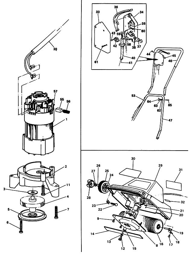 Black & Decker R10 Type 1 Rotary Mower Spare Parts R10