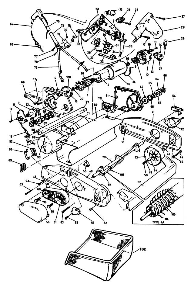 Black & Decker LR100 Type 1 Lawnraker Spare Parts LR100