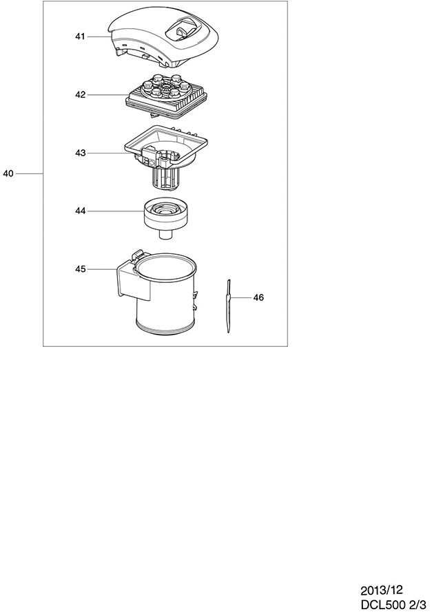 Makita DCL500 18v Cyclone Vacuum Cleaner Spare Parts DCL500