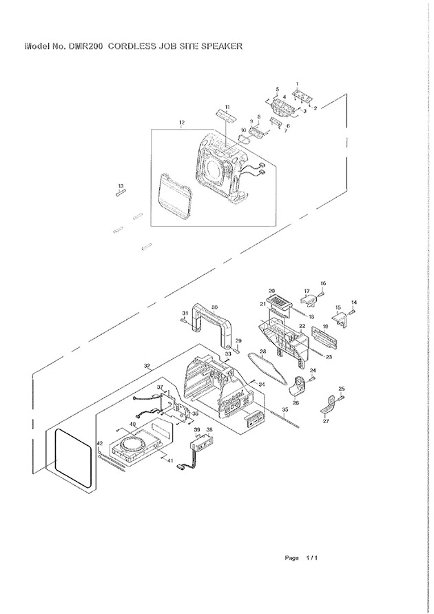 Makita DMR200 Cordless Bluetooth Jobsite/worksite Radio 18v Spare Parts DMR200