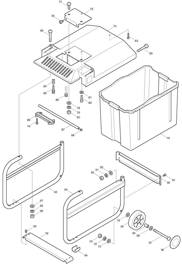Makita DSH2301 Electric Garden Shredder Spare Parts DSH2301