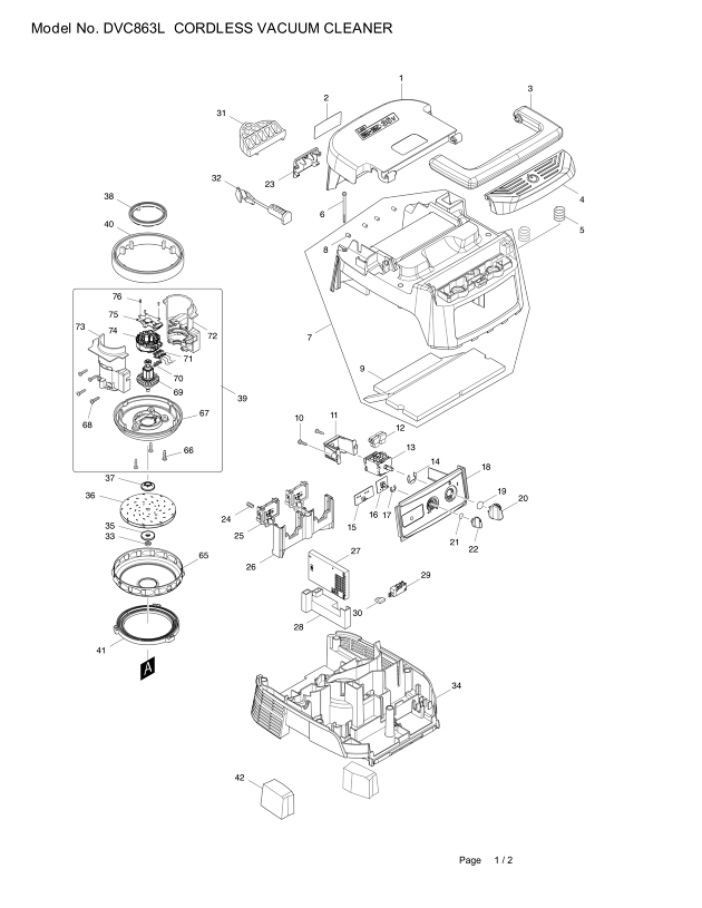 Makita DVC863LZ Twin 18v Lxt Li-ion Brushless Cordless 8l L-class Dust Extractor Spare Parts DVC863LZ