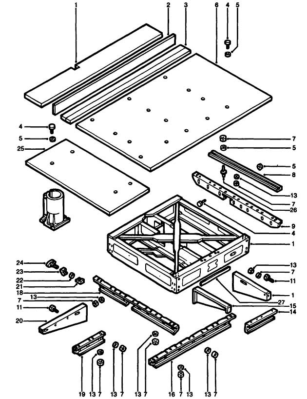 DeWalt DW1753----E Type 1 Radial Arm Saw Spare Parts DW1753----E