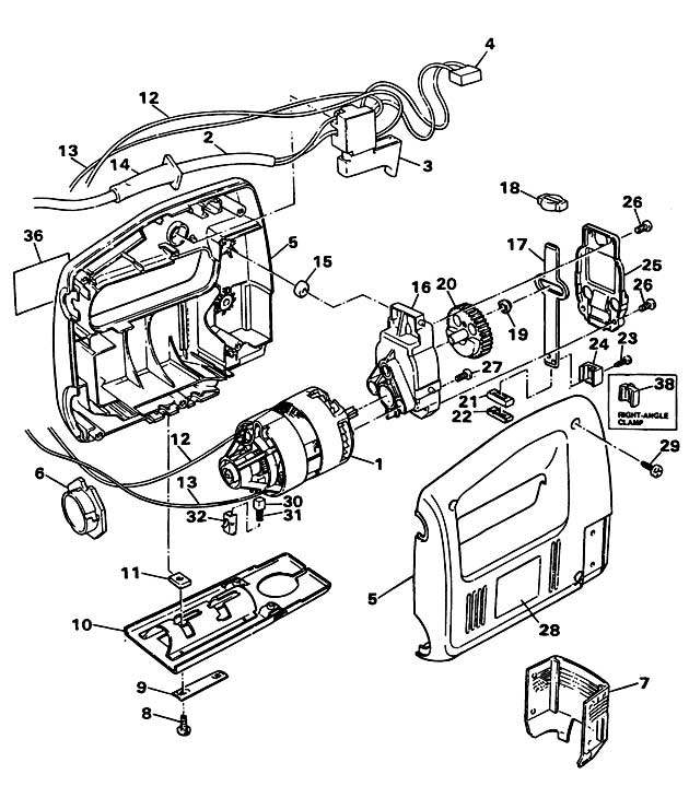 Black & Decker CP300 Type 1 Jigsaw Spare Parts CP300