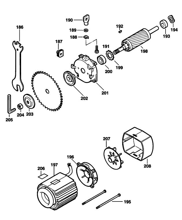 Elu RAS1501---A Type 1 Radial Arm Saw Spare Parts RAS1501---A