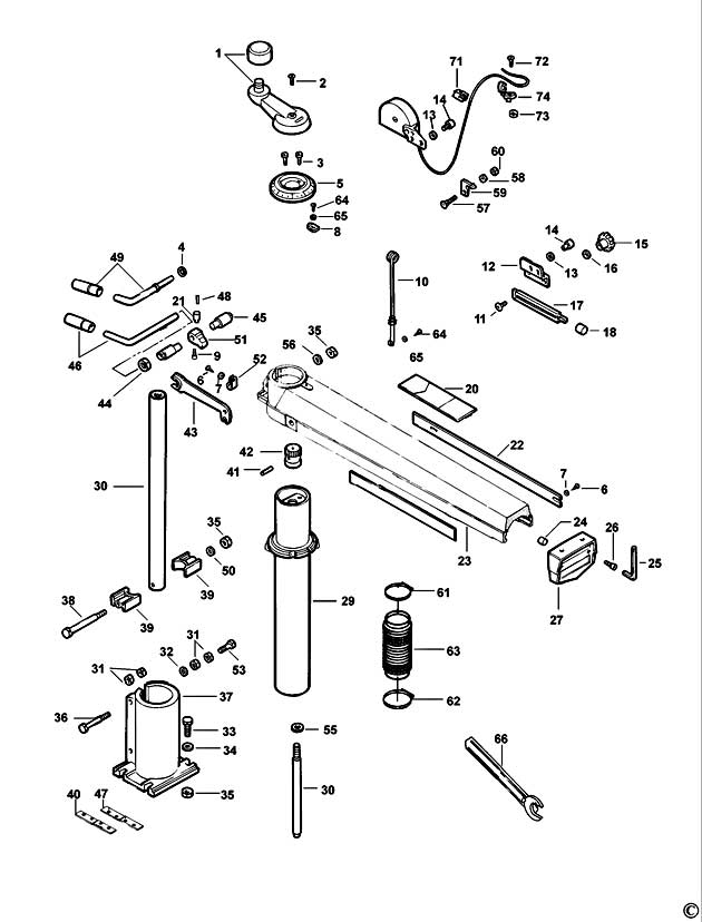 Elu RAS8001---A Type 1 Radial Arm Saw Spare Parts RAS8001---A