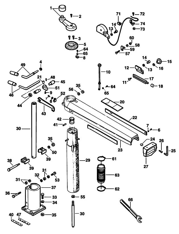 Elu RAS8101---A Type 1 Radial Arm Saw Spare Parts RAS8101---A