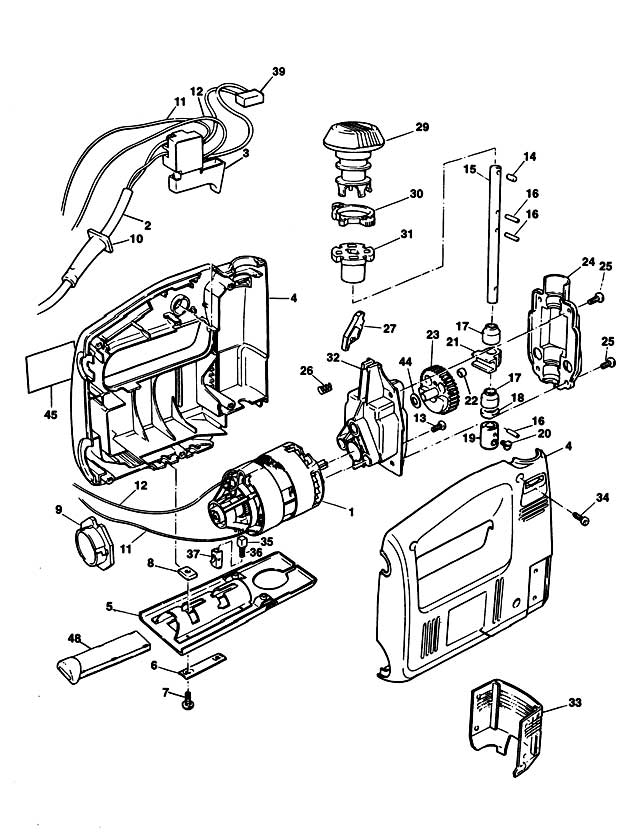 Black & Decker SPEC876 Type 1 Jigsaw Spare Parts SPEC876