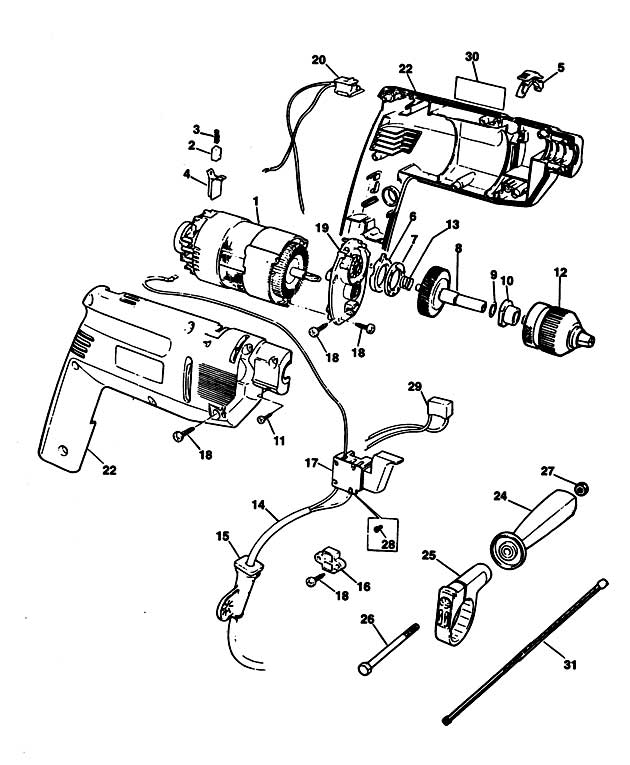 Black & Decker SPEC578 Type 1 Drill Spare Parts SPEC578