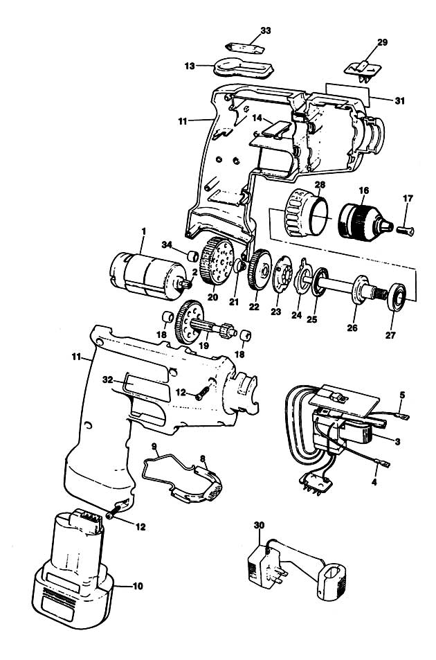 Black & Decker SPEC676 Type 1 Drill Spare Parts SPEC676