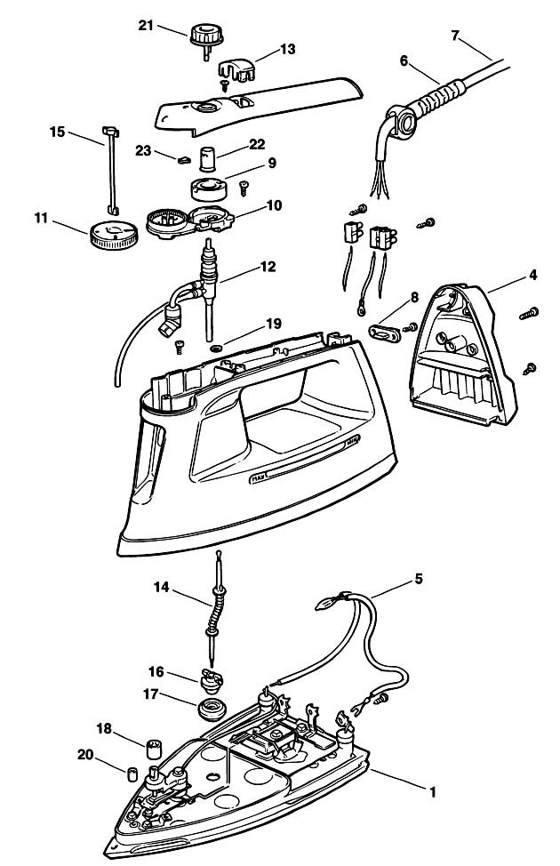 Black & Decker SE45S Type 1 Steam Iron Spare Parts SE45S