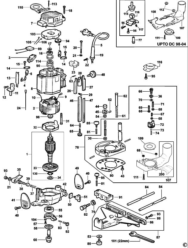 Elu MOF177E Type 4 Router Spare Parts - Part Shop Direct