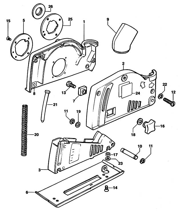 Elu EZWS96 Type 1 Guard Spare Parts EZWS96