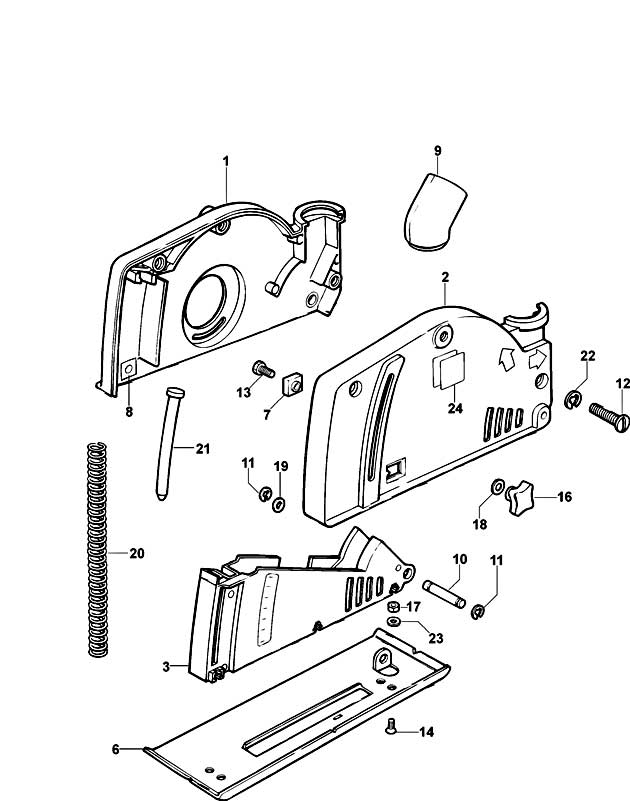 Elu EZWS97 Type 1 Guard Spare Parts EZWS97