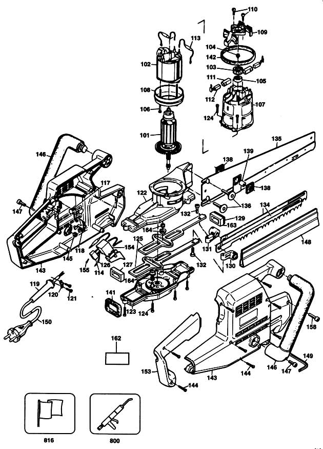 Black & Decker KS380 Type 1 Universal Saw Spare Parts KS380