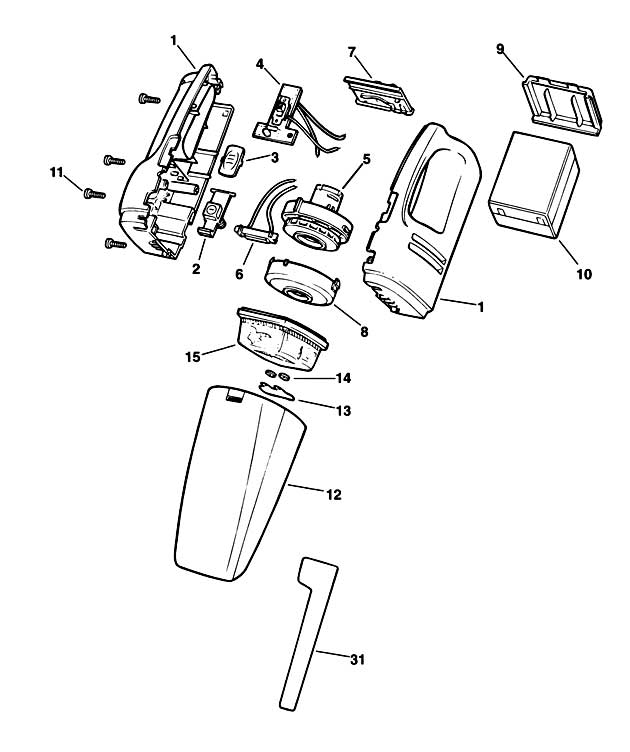 Black & Decker SV600 Type 1 Stick-vac Spare Parts SV600