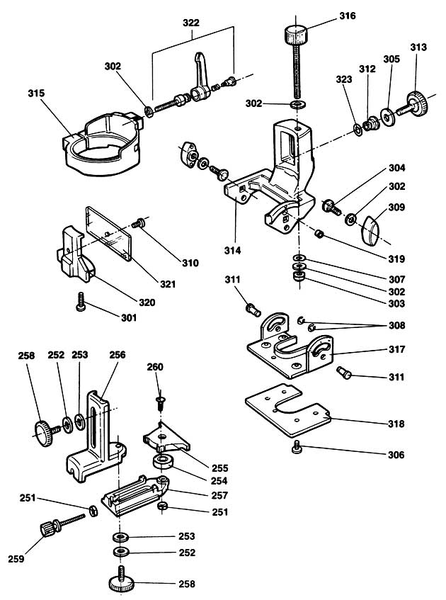 DeWalt DE6706 Type 1 Tilt Base - Trimmer Spare Parts DE6706