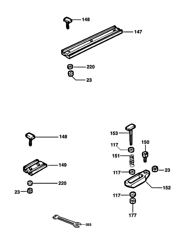 Elu EZ49037 Type 1 Clamp Set Spare Parts EZ49037