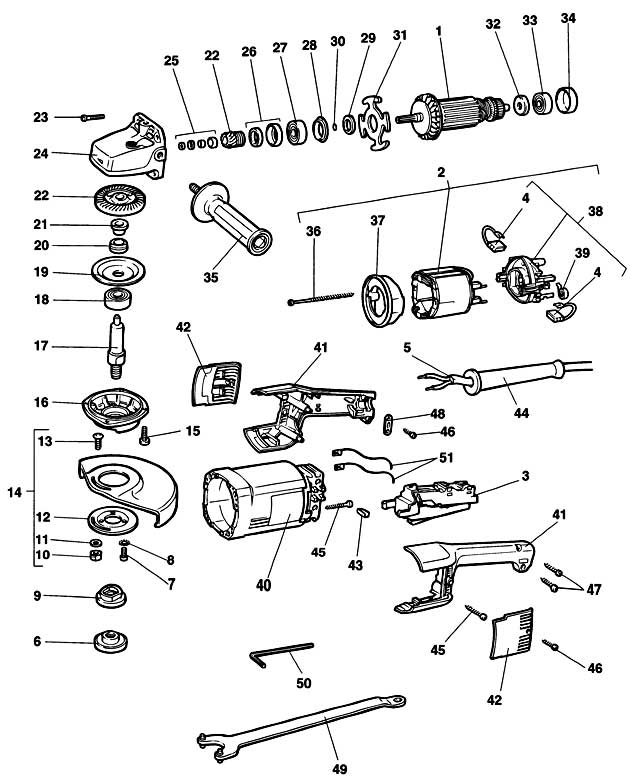 DeWalt DW846 Type 1 Angle Grinder Spare Parts DW846