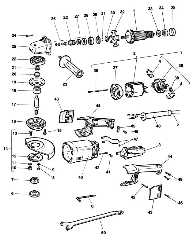 DeWalt DW479 Type 1 Angle Grinder Spare Parts DW479