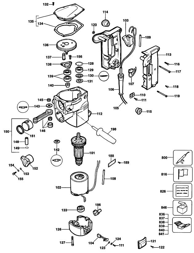 Elu SH60K Type 3 Hammer Spare Parts SH60K