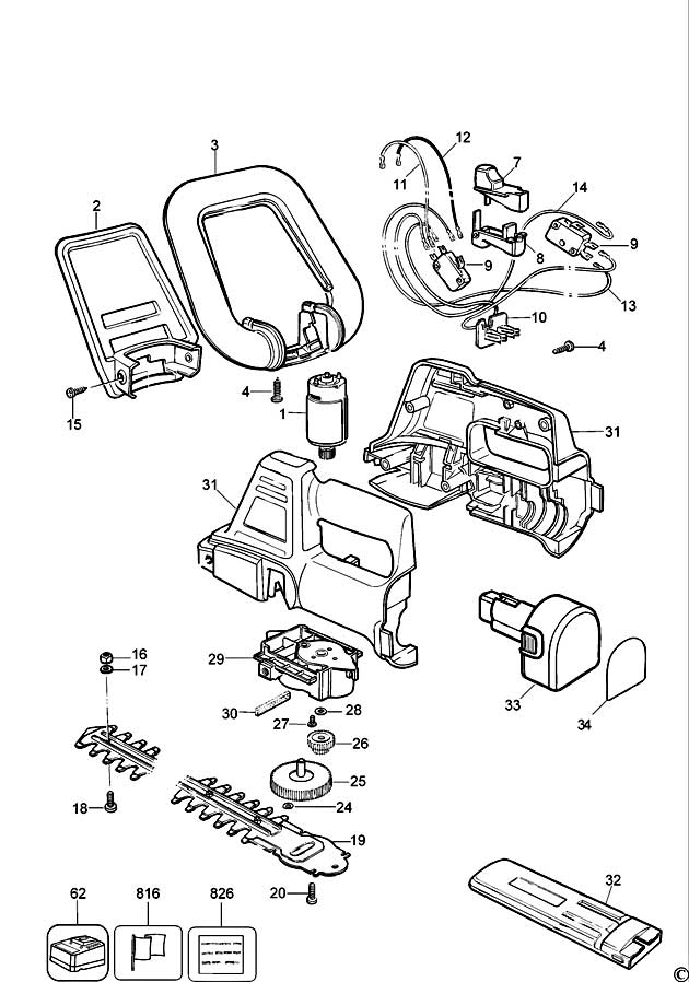 Black & Decker GTC391 Type 1  Spare Parts GTC391